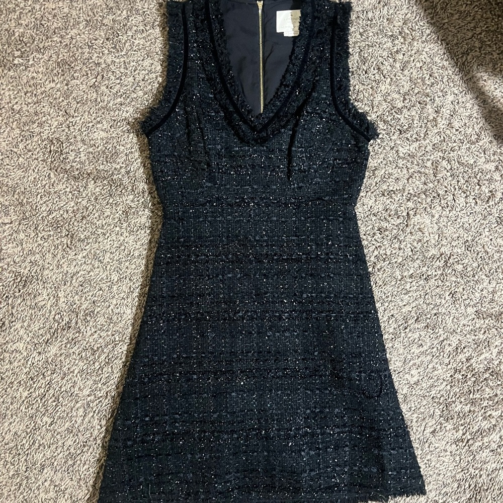 Kate Spade Black Tweed Mini Dress